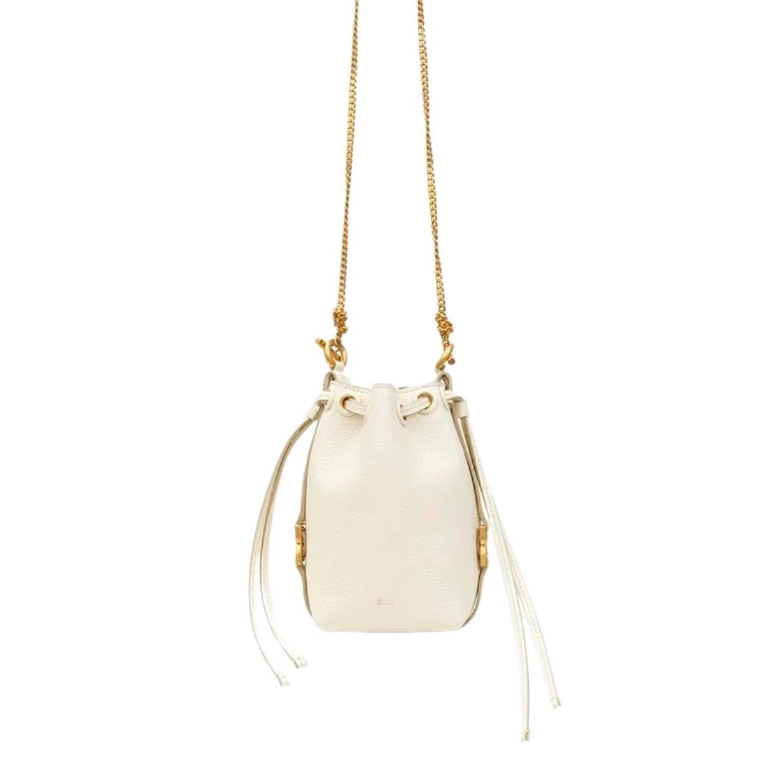 CHLOE MARCIE MICRO BUCKET MISTY IVORY