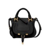 CHLOE MARCIE MINI DOUBLE CARRY BAG BLACK