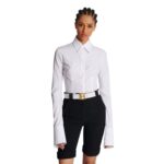 BALMAIN REVERSIBLE CAIFSKIN B-BELT WITH A POIKA DOTS PRINT