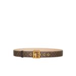 BALMAIN WAXED MONOGRAM CAVVAS P-BELT