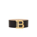 BALMAIN WIDE CAIFSKIN B-BELT