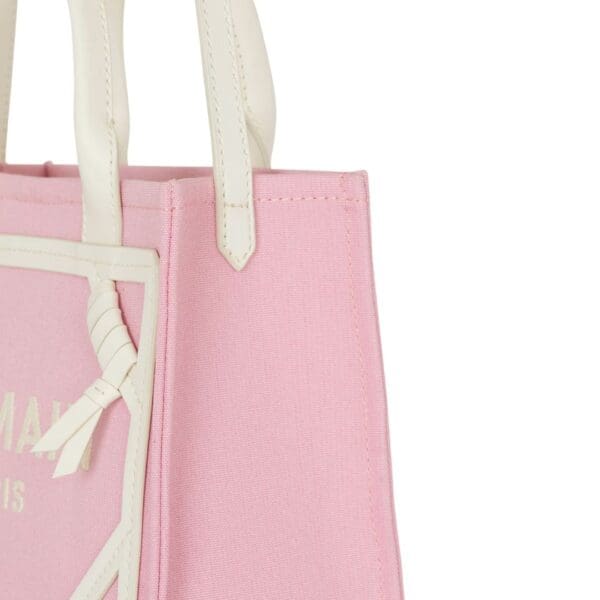 BALMAIN B-ARMY SMALL CANVAS AND LEATHER TOTE BAG - Image 6