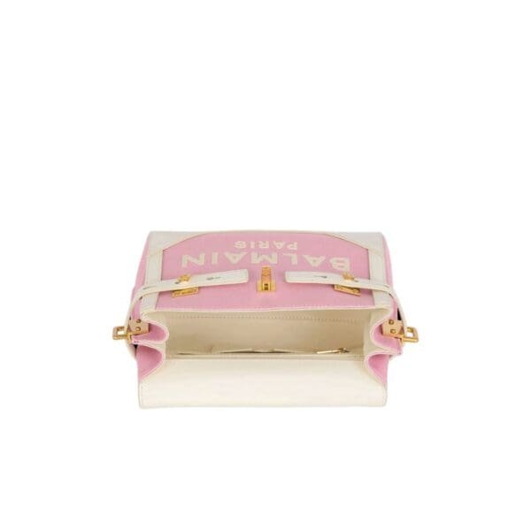BALMAIN B-BUZZ 23 CANVAS AND LEATHER BAG - Image 6