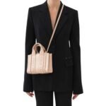 CHLOE MINI WOODY TOTE BAG CEMENT PINK