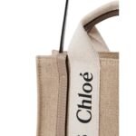 CHLOE MINI WOODY TOTE BAG MUSK GREY