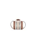 CHLOE WOODY NANO TOTE WHITE AND BROWN