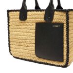 VALEXTRA SOFT TOTE RAFFIA CROCHET MINI BAG