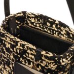 VALEXTRA SOFT RAFFIA AND COTTON BUCKET MINI BAG