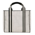 VALEXTRA LINEAR FABRIC MEDIUM TOTE BAG