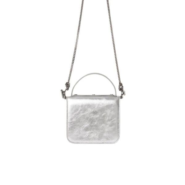 CHLOE PENELOPE MICRO FLAP BAG SILVER