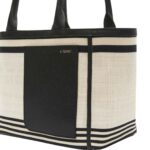 VALEXTRA LINEAR FABRIC MINI TOTE BAG