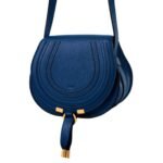 CHLOE MARCIE SMALL SADDLE BAG DEEP DENIM