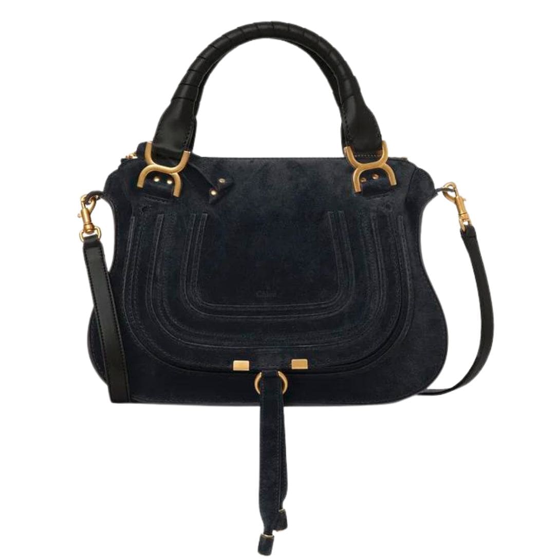 CHLOE MARCIE DOUBLE CARRY BAG MIDNIGHT BLUE