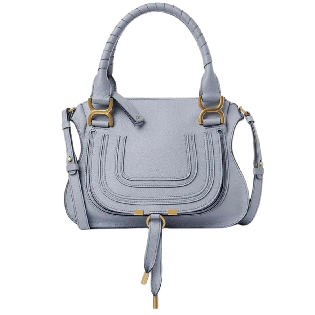 CHLOE MARCIE SMALL DOUBLE CARRY BAG GRACEFUL BLUE