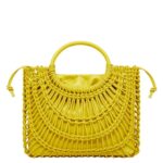 VALENTINO GARAVANI ALLKNOTS WOVEN LEATHER SHOPPER