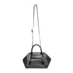 SANTONI BLACK LEATHER HANDBAG