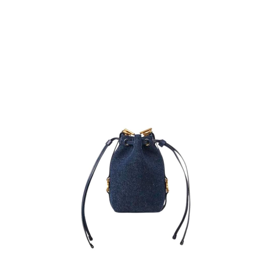 CHLOE MARCIE MICRO BUCKET DENIM