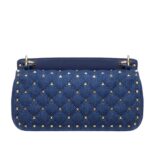 vVALENTINO GARAVANI ROCKSTUD SPIKE DENIM SHOULDER BAG