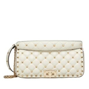 VALENTINO GARAVANI ROCKSTUD SPIKE CALFSKIN SHOULDER BAG