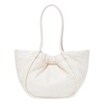 PROENZA LARGE RUCHED TOTE IN PUFFY NAPPA IVORY