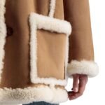 BALLY AVIATOR COAT IN BROWN LEATHER AND MERINO