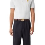 VERSACE GRECA LEATHER BELT 3 CM