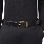 VERSACE GRECA LEATHER BELT 4 CM