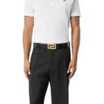 VERSACE GRECA LEATHER BELT 4 CM