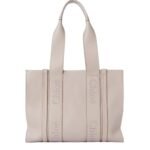 CHLOE MEDIUM WOODY TOTE BAG WILD GREY