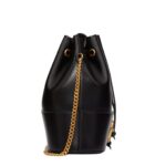 VALENTINO GARAVANI MINI BUCKET BAG IN NAPPA WITH VLOGO SIGNATURE CHAIN
