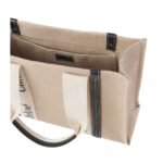 CHLOE MEDIUM WOODY TOTE BAG WHITE AND BLUE