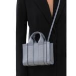 CHLOE MINI WOODY TOTE BAG STORM BLUE