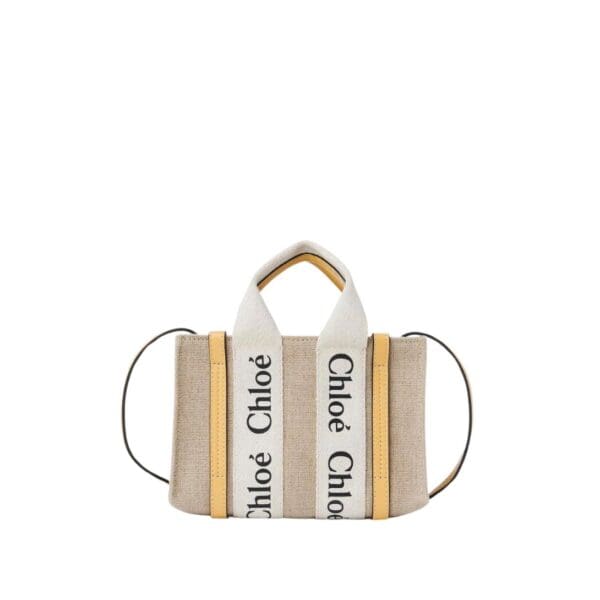 CHLOE MINI WOODY TOTE BAG HONEY GOLD