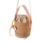 CHLOE SMALL WOODY HAMPER POWDER PINK