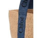 CHLOE LARGE WOODY BASKET DENIM