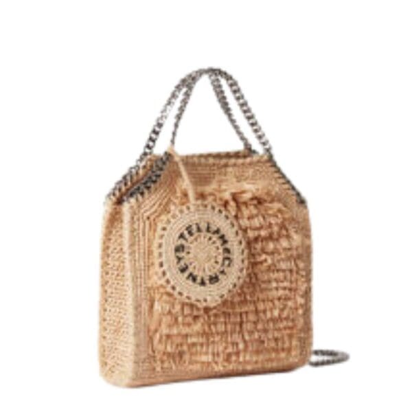 STELLA MCCARTNEY FALABELLA RAFFIA TINY TOTE BAG