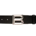 BALLY B-BOLD 35MM REVERSIBLE AND ADJUSTABLE BELT IN BLACK LEATHER