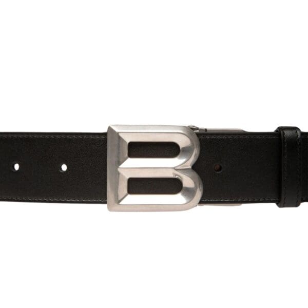BALLY B-BOLD 35MM REVERSIBLE AND ADJUSTABLE BELT IN BLACK LEATHER
