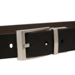 BALLY DRESS BELT IN BROWN AND BLACK LEATHER