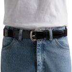 BALLY EMBLEM BUCKLE 35MM BELT IN BLACK LEATHER