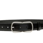 BALLY LOTO 30MM BELT IN BLACK BRUSHED LEATHER