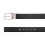 BALLY SHIFFIE 35MM REVERSIBLE AND ADJUSTABLE BELT IN BLACK AND BLUE LEATHER