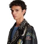 BALMAIN WESTERN LEATHER BIKER JACKET