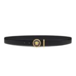 VERSACE MEDUSA BIGGIE ENAMEL LEATHER BELT 4 cm