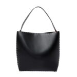 STELLA MCCARTNEY FRAYME STUDDED GRAINY ALTER MAT TOTE BAG