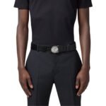 VERSACE MEDUSA BIGGIE REVERSIBLE LEATHER belt 4 cm