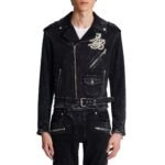 BALMAIN DENIM BIKER JACKET