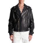 BALMAIN LEATHER BOMBER JACKET