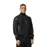 VERSACE LEATHER BOMBER JACKET