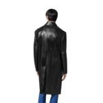 VERSACE LONG LEATHER COAT